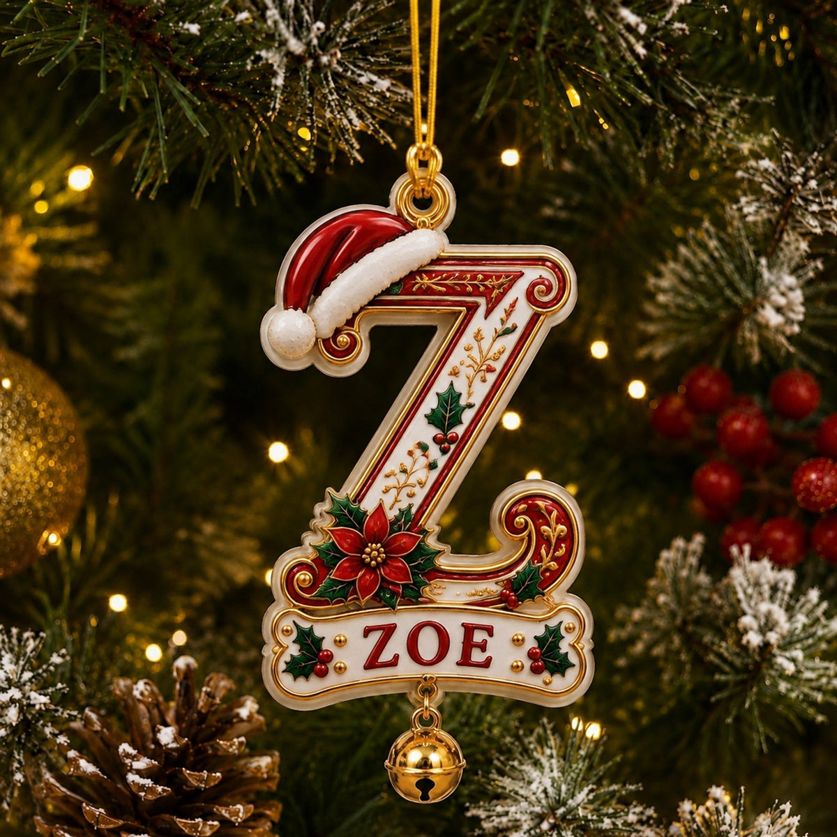 🔥Hot Sale🔥 - Personalized Christmas Initial Ornament – Custom Name & Family Keepsake