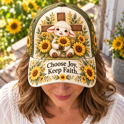 Christian Lamb Floral Baseball Cap – Wear Your Faith, Carry Your Hope