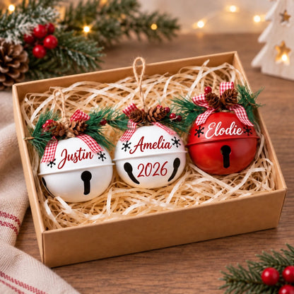 ✨ 💖 Personalized Jingle Bell Ornament – Gift For Family 🎄