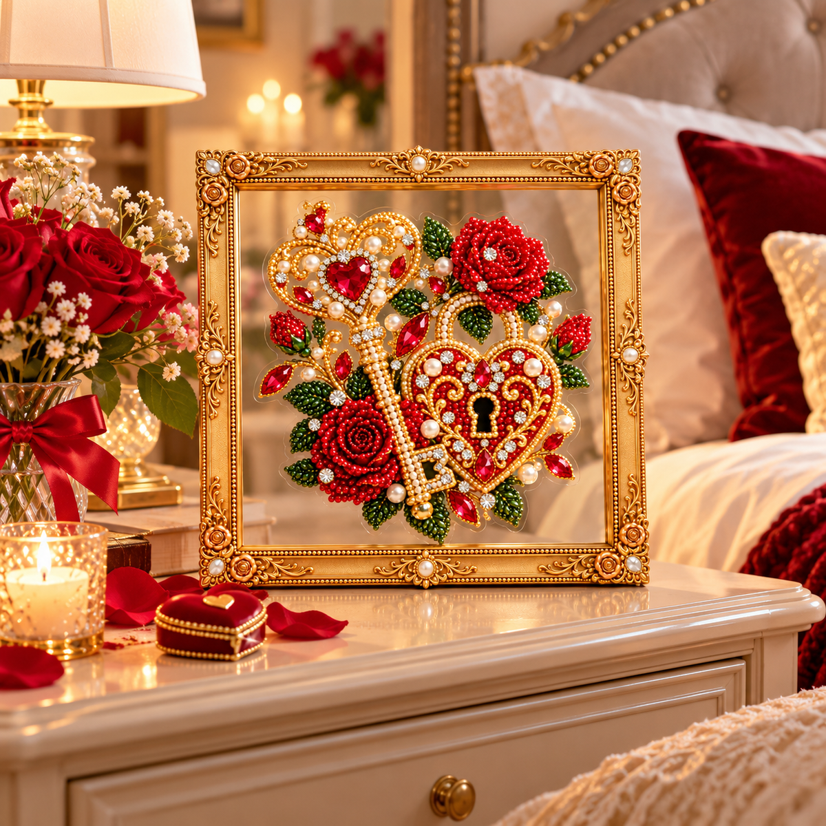 Valentine’s Day DIY Pearl Painting Kit - Romantic Beaded Art Gift💝