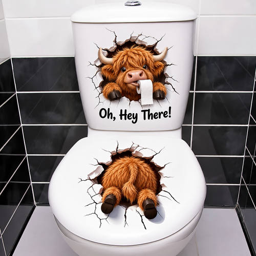 😂 Bathroom Buddies™ – Funny 3D Illusion Toilet Sticker Set