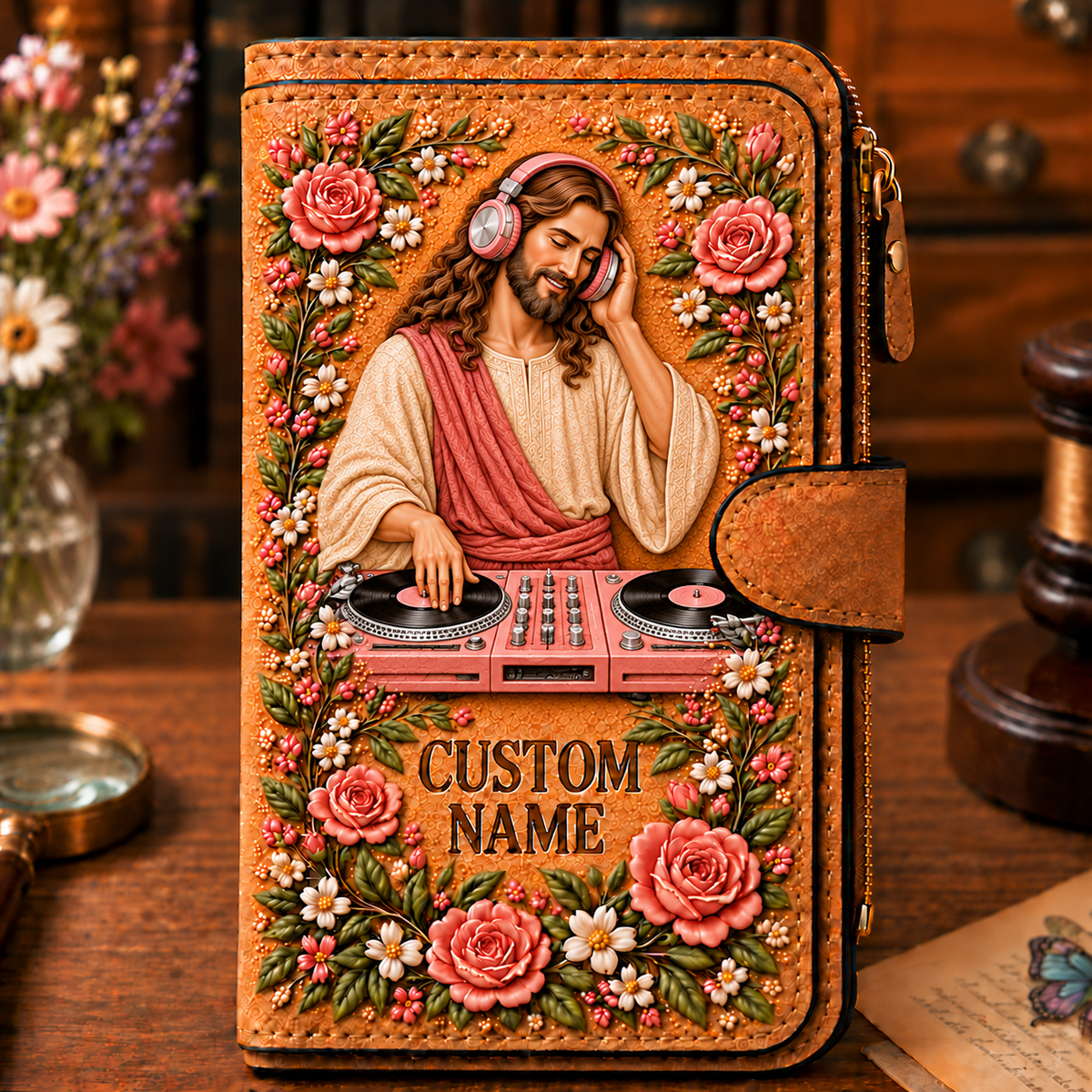 Personalized Jesus Wallet – Playful Pink Collection 🌸