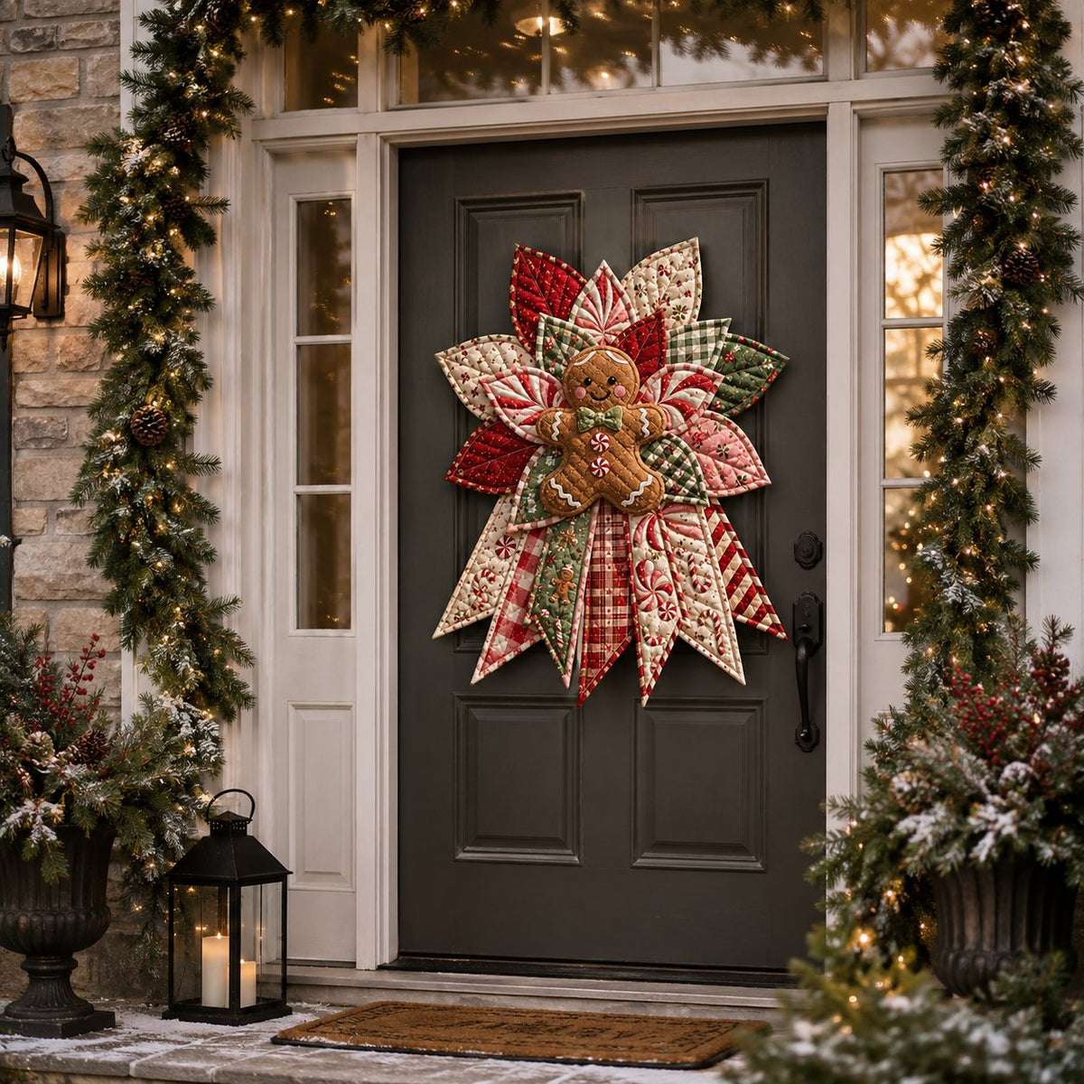 🎉Festive Quilted Christmas Door Hanging DIY Sewing Kit🎄