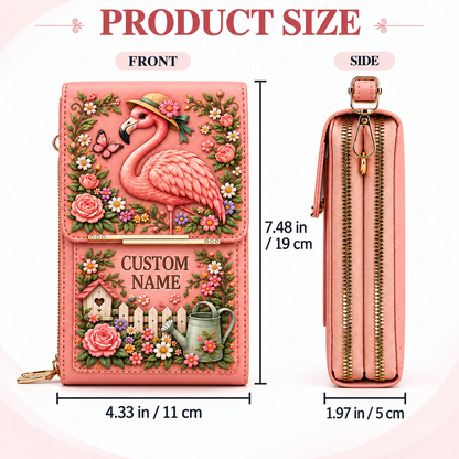 🌸 Personalized Floral Touchscreen Phone Crossbody Bag