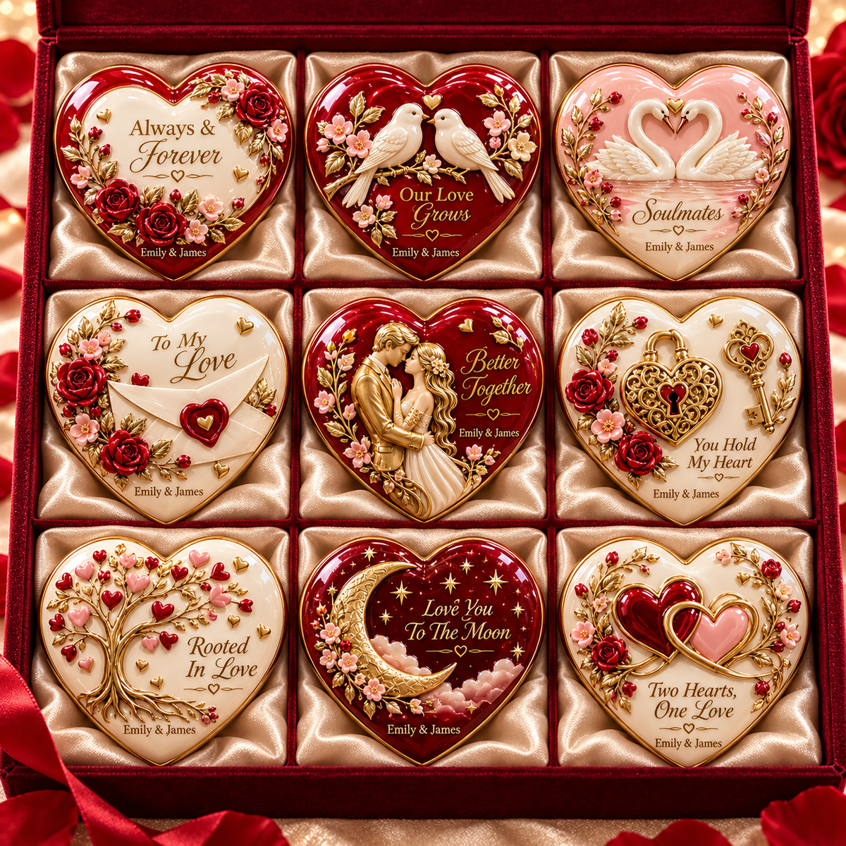 ❤️ Personalized Heart Keepsake – Your Names, Your Forever