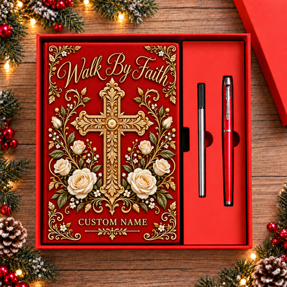 🎁 Personalized Christian Journal Gift Box – Custom Name Faith Notebook