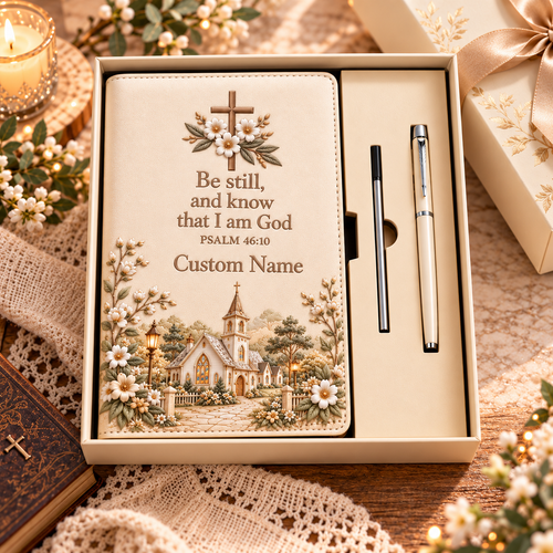 ✝️Carry Your Faith Journal Gift - Custom Name Faith Notebook With Pen & Gift Box🌿
