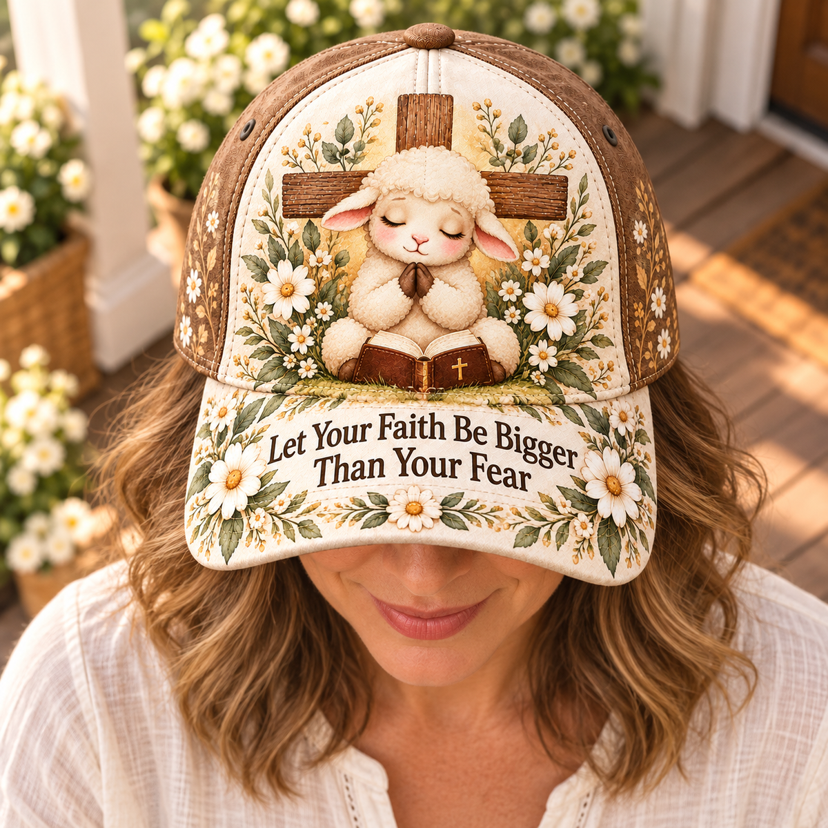 Christian Lamb Floral Baseball Cap – Wear Your Faith, Carry Your Hope
