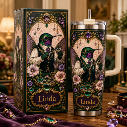 Personalized Hummingbird Jewelry Tumbler