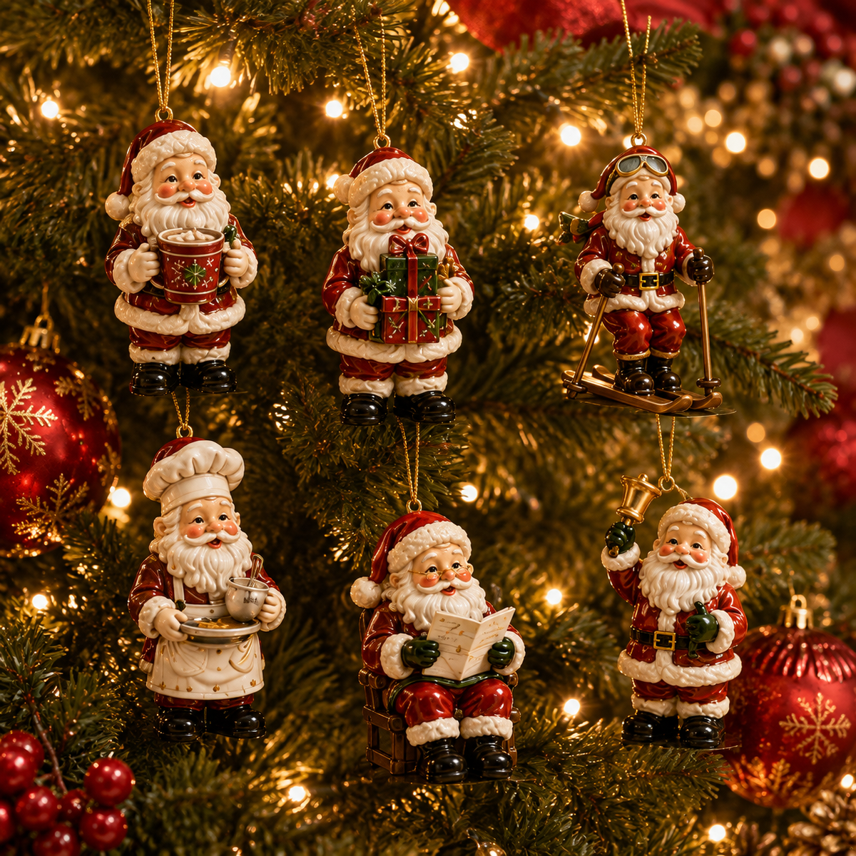 🔥24-Day Christmas Countdown Advent Calendar – Vintage Santa Series
