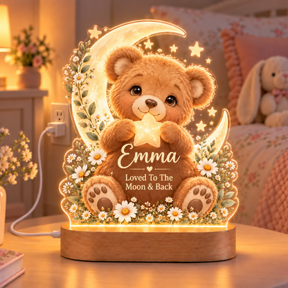 ✨ Personalized Animal Night Light with Name – A Little Glow, A Lot of Love