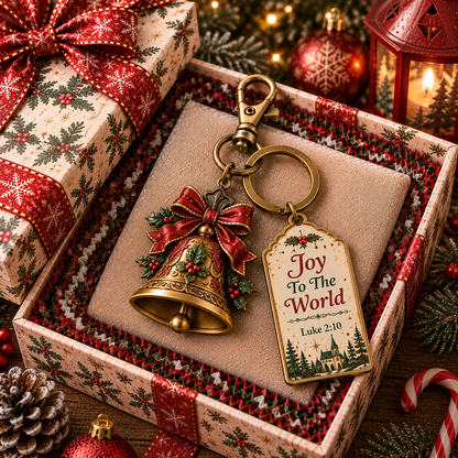 Christian Christmas Keychain Gift – Inspirational Bible Verse Keepsake for Believers