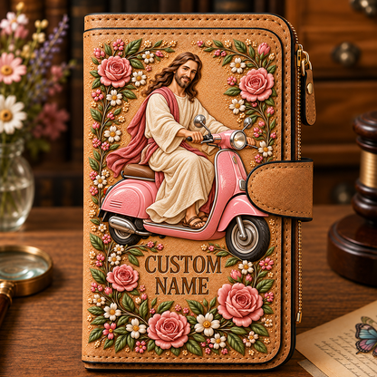 Personalized Jesus Wallet – Playful Pink Collection 🌸