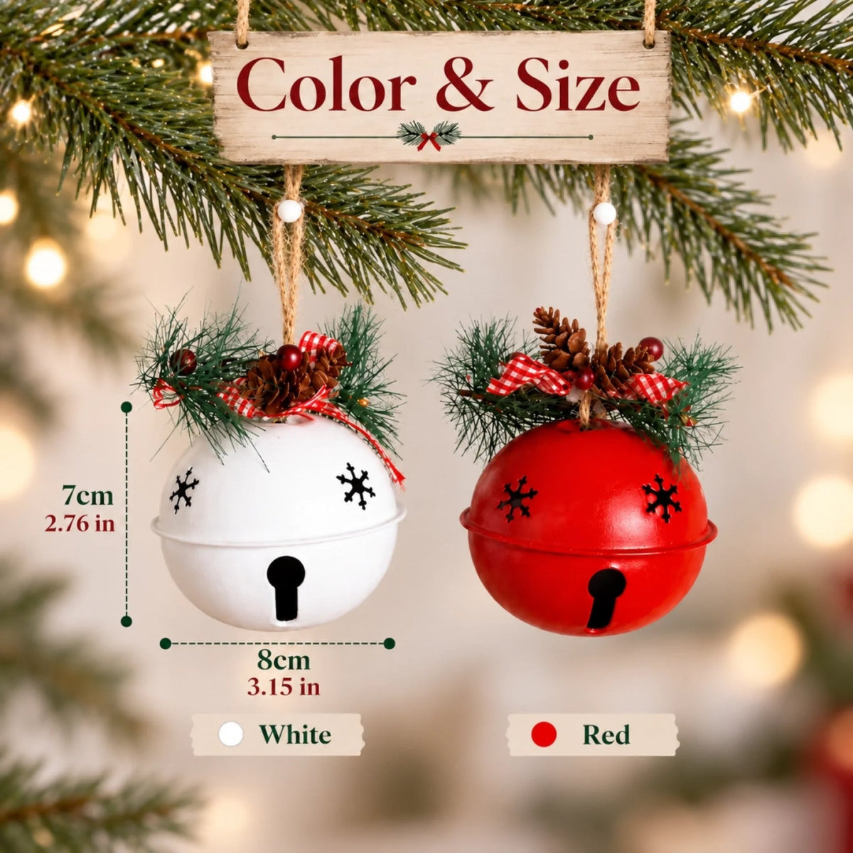 ✨ 💖 Personalized Jingle Bell Ornament – Gift For Family 🎄