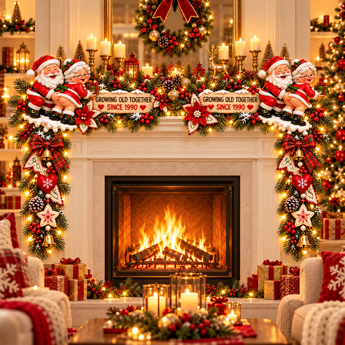 🎅Christmas Growing Old Together Door Corner Decoration