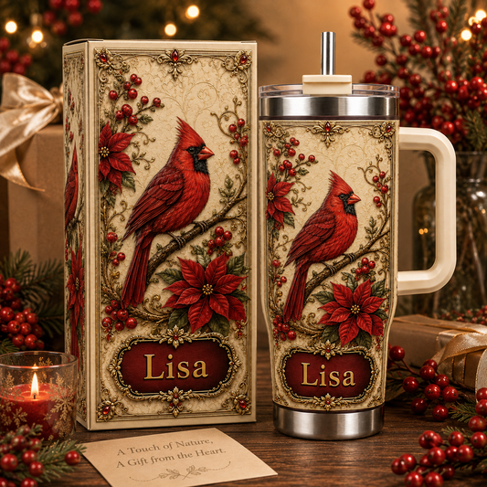 Personalized Cardinal Memorial Gift Tumbler For Women🐦