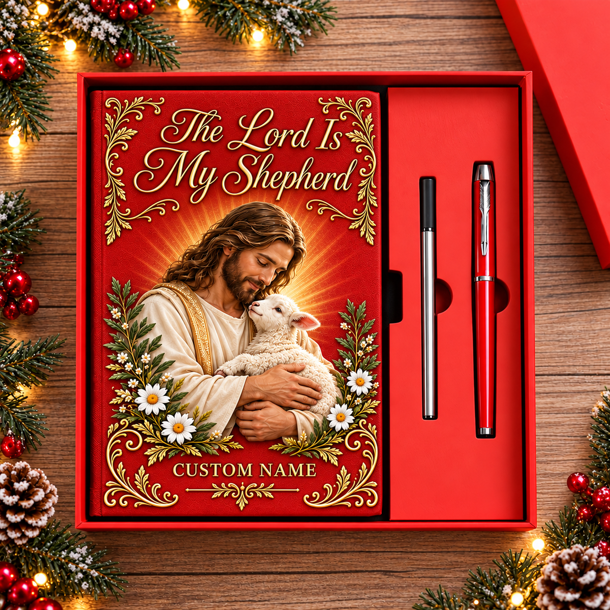 🎁 Personalized Christian Journal Gift Box – Custom Name Faith Notebook