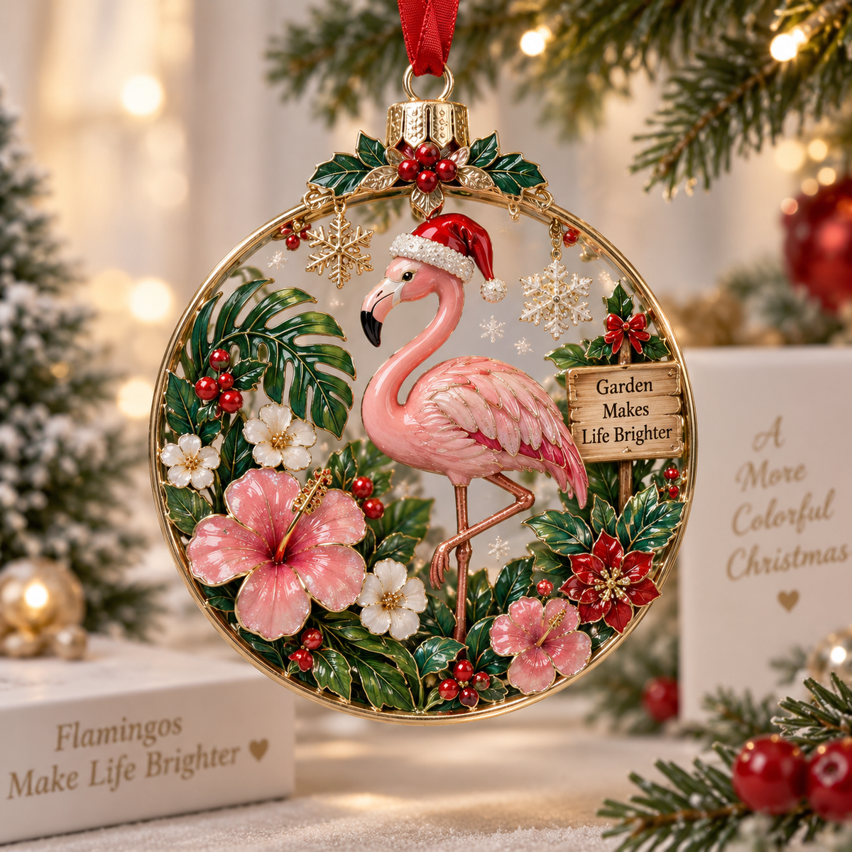Christmas Floral Holiday Hanging Decoration Ornament –  Garden Makes Life Brighter✨