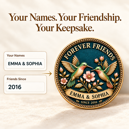 Personalized Forever Friends Coin – Best Friend Keepsake Gift