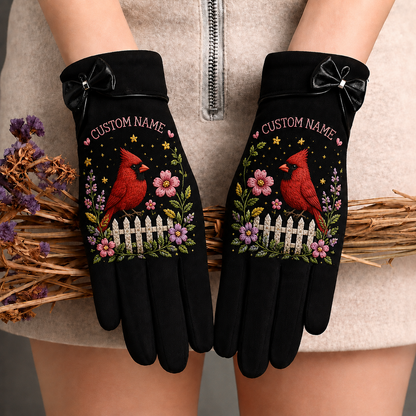 🌿 Personalized Floral Gardening Embossed Gloves –  Perfect Gift For Her🌸