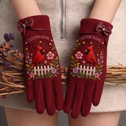 🌿 Personalized Floral Gardening Embossed Gloves –  Perfect Gift For Her🌸