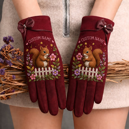 🌿 Personalized Floral Gardening Embossed Gloves –  Perfect Gift For Her🌸