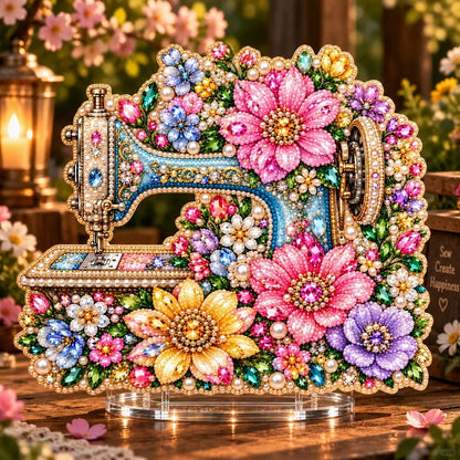 Sparkling Pearl & Jewel Painting Acrylic Display Ornament Gift 🌸✨