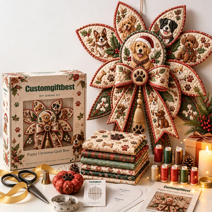 Pets Quilt Bow DIY Sewing Kit
