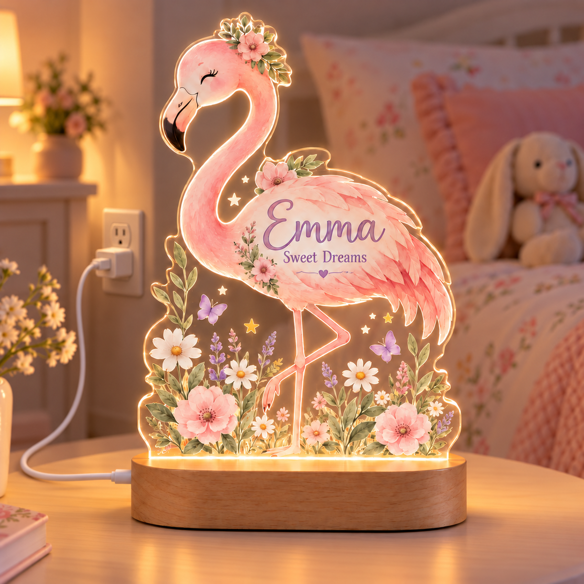 ✨ Personalized Animal Night Light with Name – A Little Glow, A Lot of Love