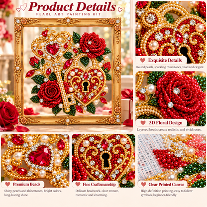Valentine’s Day DIY Pearl Painting Kit - Romantic Beaded Art Gift💝