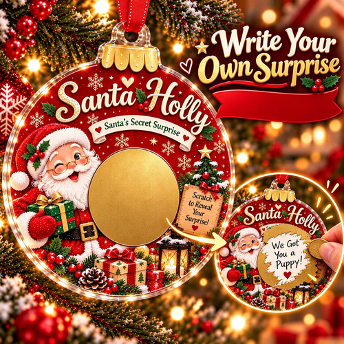 🎄 Scratch to Reveal Your Surprise! DIY Secret Message Christmas Ornament 🎁
