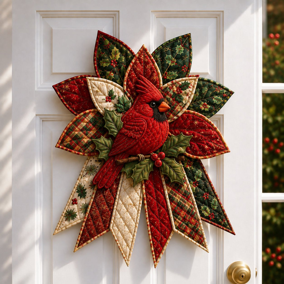 🎉Festive Quilted Christmas Door Hanging DIY Sewing Kit🎄