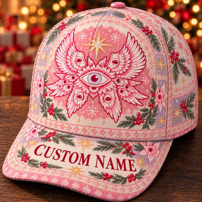 👁️✨Personalized Angel Eye Baseball Cap – Vintage Art, Your Name