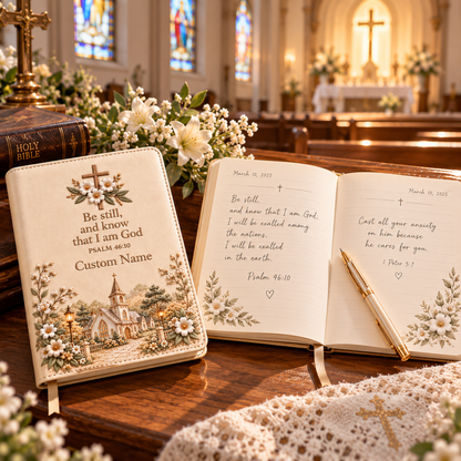 ✝️Carry Your Faith Journal Gift - Custom Name Faith Notebook With Pen & Gift Box🌿