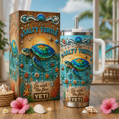 Personalized Sea Turtle Ocean Tumbler With Name