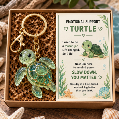 💛 Emotional Support Animal Keychain Gift