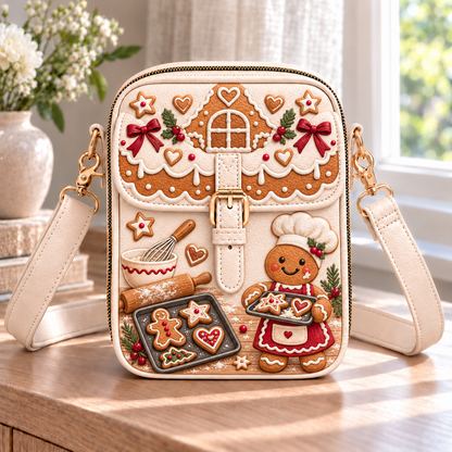 🍪 Gingerbread Christmas Crossbody Bag | Carry a Little Holiday Magic