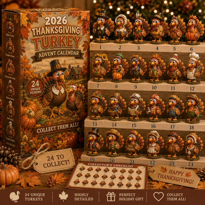 🔥🔥45% off today only🦃 2026 Christmas Turkey Advent Calendar - 24 Unique Funny Turkeys to Surprise