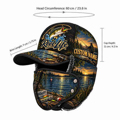 Personalized Fishing Winter Hat – Warm Windproof Outdoor Trapper Hat 🎣❄️