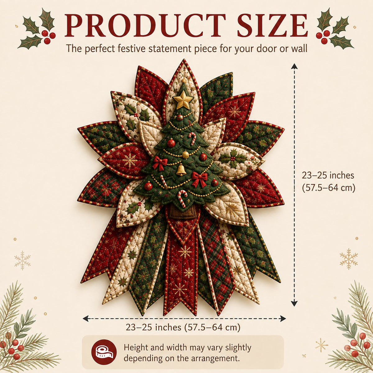 🎉Festive Quilted Christmas Door Hanging DIY Sewing Kit🎄
