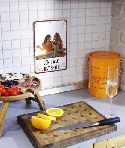 Custom photo metal plaques—add your own photos and text