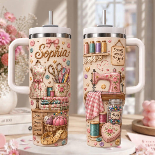 Personalized Sewing Lover Tumbler With Name