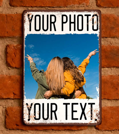 Custom photo metal plaques—add your own photos and text