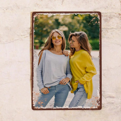 Custom photo metal plaques—add your own photos and text
