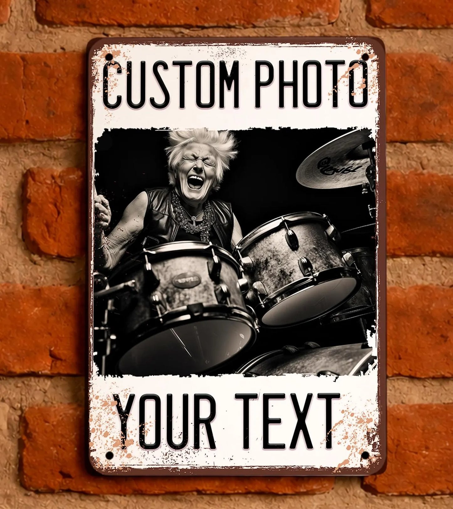 Custom photo metal plaques—add your own photos and text