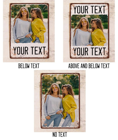 Custom photo metal plaques—add your own photos and text