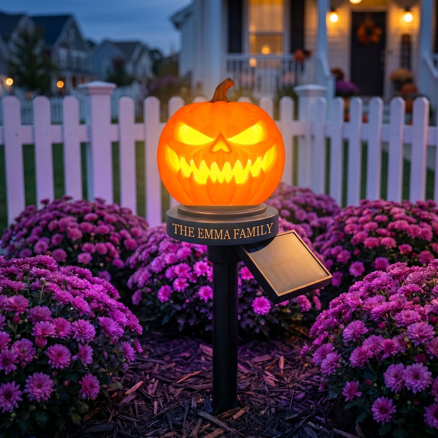 🎃 Personalized Solar Pumpkin Garden Stake Light