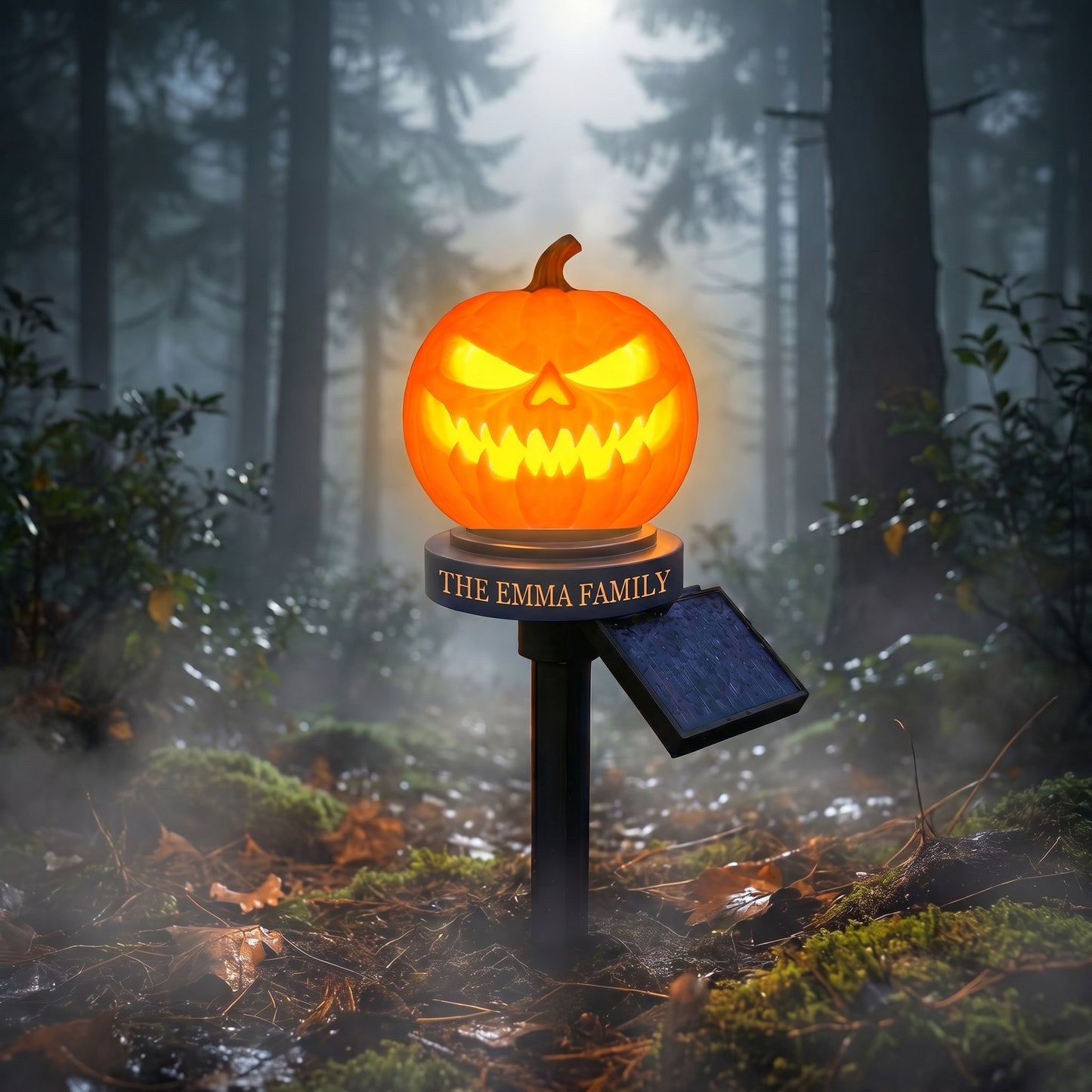 🎃 Personalized Solar Pumpkin Garden Stake Light