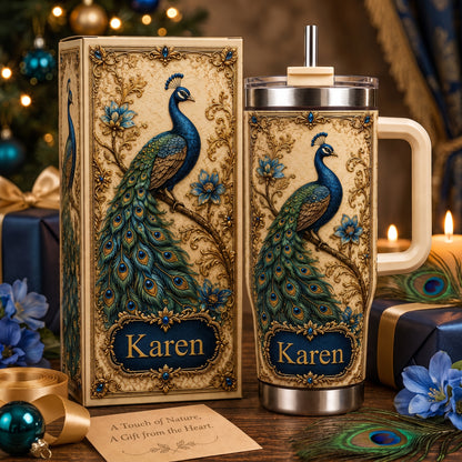 Luxury Peacock Personalized Tumbler Gift For Her🦚