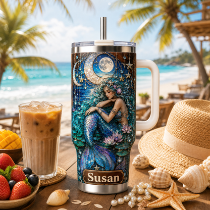 🏖️ Personalized Mermaid Ocean Tumbler🌴🌊